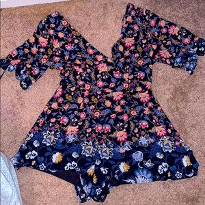Multi color thigh length romper